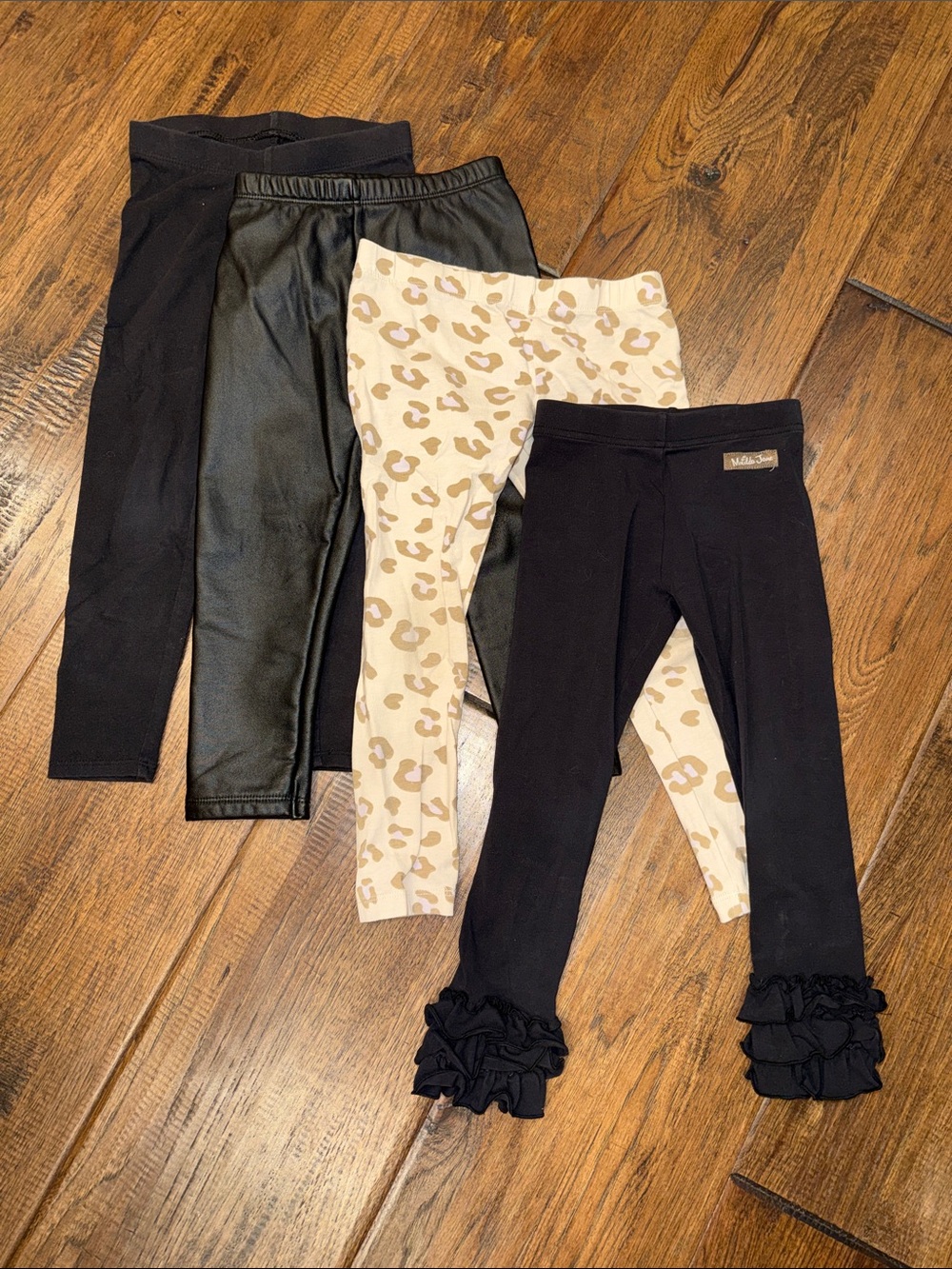 Lot of 4 GIRLS SIZE 3/4 LEGGINGS. Zara, Matilda Jane, etc.